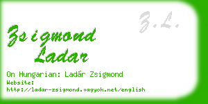 zsigmond ladar business card