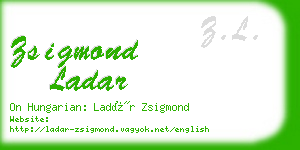 zsigmond ladar business card